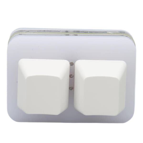 USB 2-tast Mini-tastatur Brugerdefineret RGB LED-baggrundsbelysning Makroprogrammeringstastatur til Windows til OS X til Linux Hvid