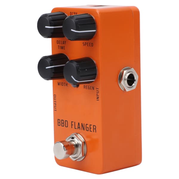 Analog Flanger Pedal Mini Bärbar för Elgitarr Bas med True Bypass DC9V