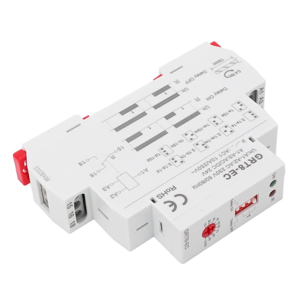 Multifunktionel tidsrelæafbryder LED-indikator AC230V/ACDC24V dobbeltfunktion