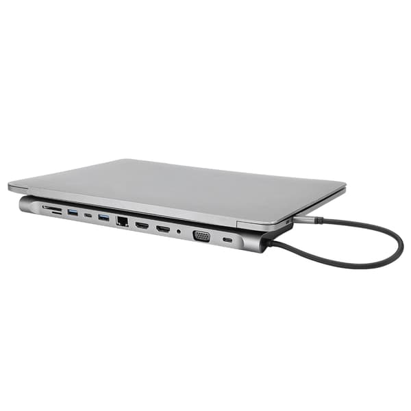 12i1 Docking TypeC til Dobbelt HDMI Samme Skærmvisning USB VGA PD RJ45 Dockingstation