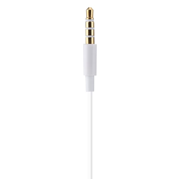 In-ear-headset med luftrörssäkerhetshörsnäcka med mikrofon för iOS för Android Vit