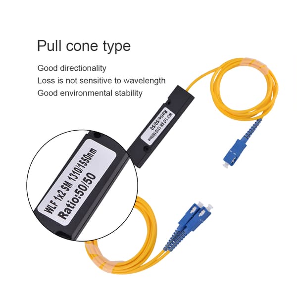 1 till 2 Singlemode SC Optisk Fiberdelarkabel med SC SC-kontakt
