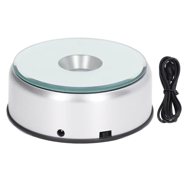 Roterande displayställ 360° LED-bas, 80s/varv, USB-driven, för koppar och kristaller
