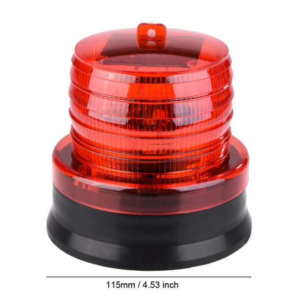 2V LED blinkende strobelys, nødadvarselslys, rød, billampe