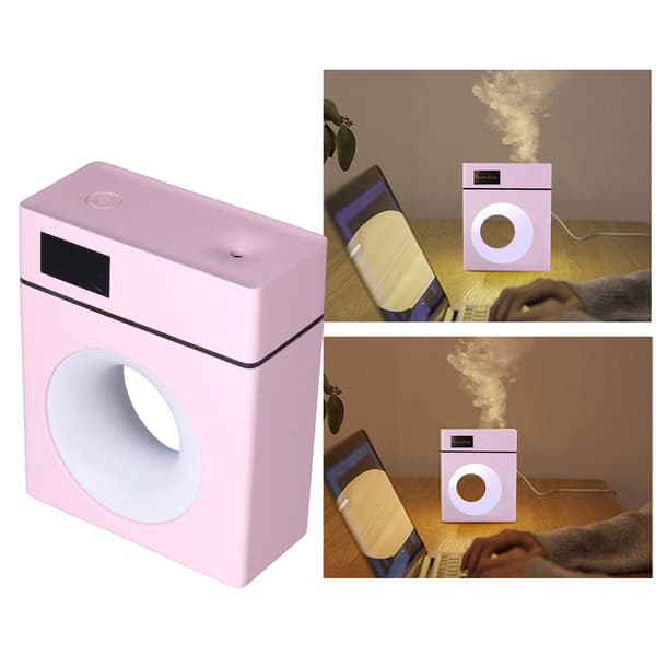 500 ml rosa billuftfuktare USB-driven dimdiffusor för hemmakontor sovrum