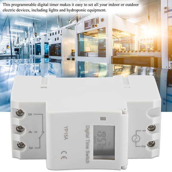 16A Digital LCD Strömtimer Programmerbart Relä Tidsbrytare (AC220V)