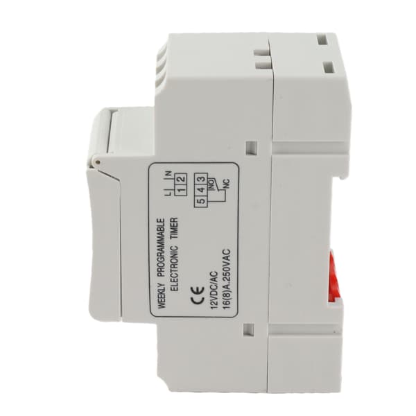 12V DC Timerkontakt ABS-skal LCD Genopladelig Strømtimer til Enheder