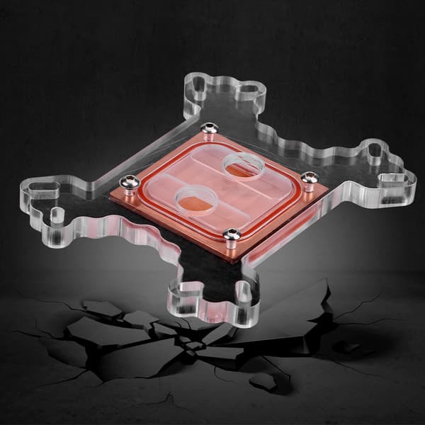 Universal dator CPU vattenkylningsblock kylblock kopparbas ingen vattenkanal