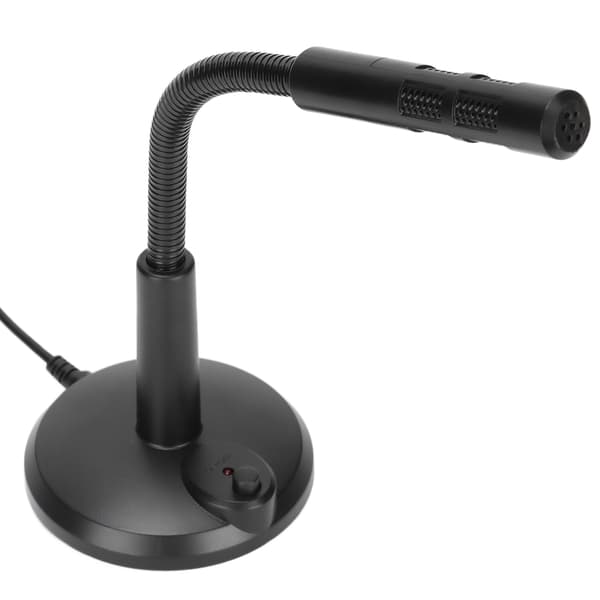 USB-bordmikrofon Plug and Play Omnidirektionel mikrofon til stationær computer med mute-knap til PS4, computer, bærbar computer