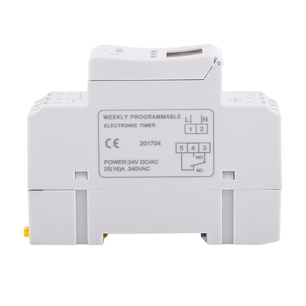 LCD-display Veckovis Programmerbar Elektronisk Relä Tidsbrytare 16 på & 8 av Timer (AC/DC24V)