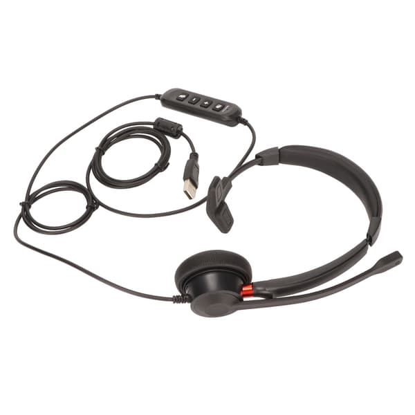 Call Center Headset ENC Active Noise Cancellation Single Ear Customer Service Headphone with Microphone for Office