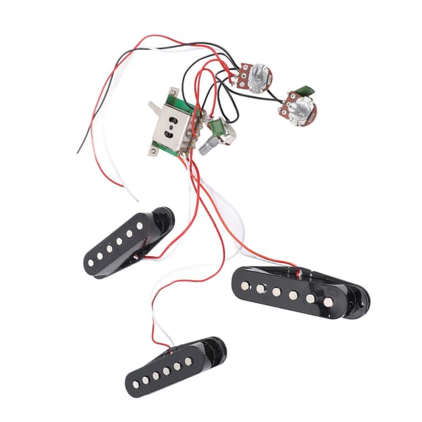 Elektrisk guitar Single Single Single Coil Pickup Kobbertråd Sort Justerbar Guitar Pickup til ST Panel