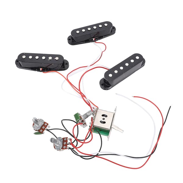 Elektrisk guitar Single Single Single Coil Pickup Kobbertråd Sort Justerbar Guitar Pickup til ST Panel