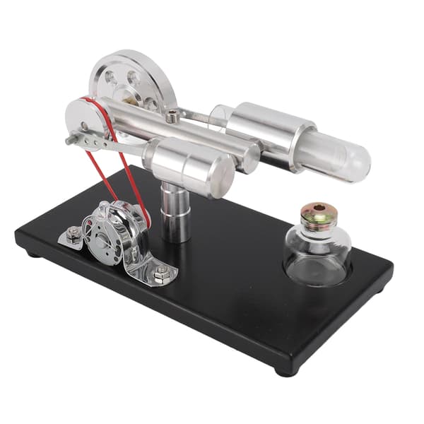 Sterling Engine Model med Farverigt LED-lys Stirling Engine Motor Model Pædagogisk Legetøj Elektricitetsgenerator