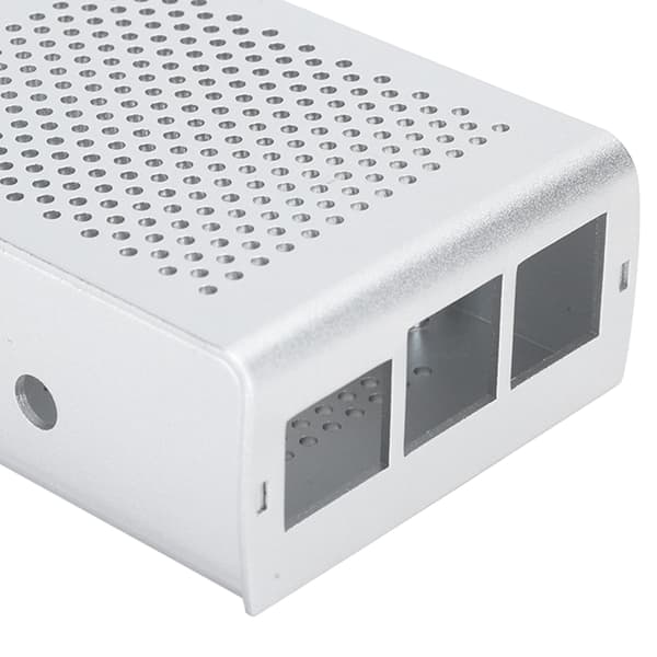 Aluminiumlegeringsfodral för Raspberry Pi 3 b 2B moderkort kylande skyddslåda silver