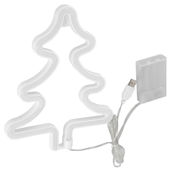 3-pack gröna julgransneonskyltar, LED-upplyst dekor för sovrum, bar, fest, säker, stabil, unik form