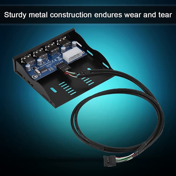 USB2.0 Floppy Frontpanel 3.5'' Floppy Bay 9-stifts till 4-gränssnitt USB 2.0 HUB