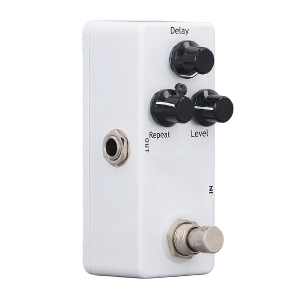 Gitarr Delay Pedal Aluminiumlegering LED-indikator 3 rattar Kontroll Elgitarr Effektpedal DC 9V