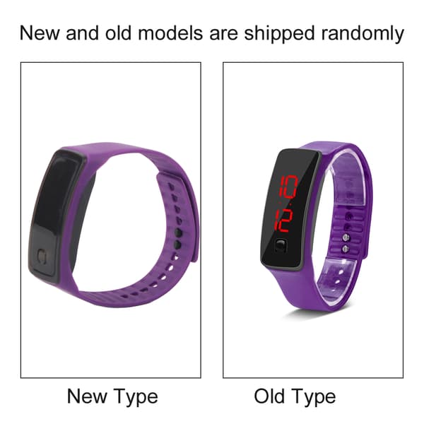 Sport LED Digital Klocka - Silikonrem, 12H Display, Elektronisk Armbandsur