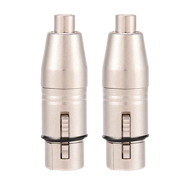 2 stk. 3-benet XLR hunstik til RCA hun lydmikrofonstikadapter