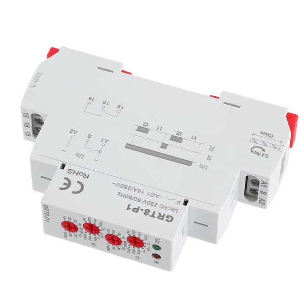 AC230V Repeterande Cykeltimerrelä, LED-display, ABS-hölje, Pulsutgång, DIN-skenmontering