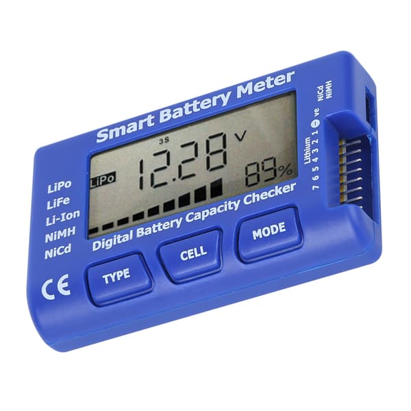 5-i-1 Smart Batteritestare LCD-display Kapacitetskontroll, Digital Voltmeter