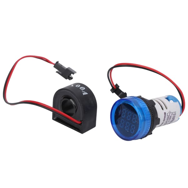 AC50-500V 0-100A AD101-22VAM Blå Dobbelt Display Volt Amp Meter Indikatorlys
