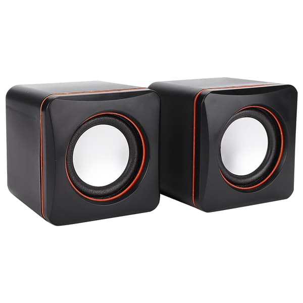 Mini Cube USB Stereo 3,5 mm Jack Kablet Højttaler til Stationær Bærbar PC Computer (Dobbelt spor)