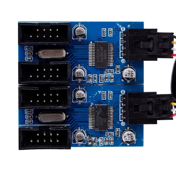 Bundkort 9-bens USB-header han 1 til 4 hun forlænger splitterkabel USB 9-bens stik