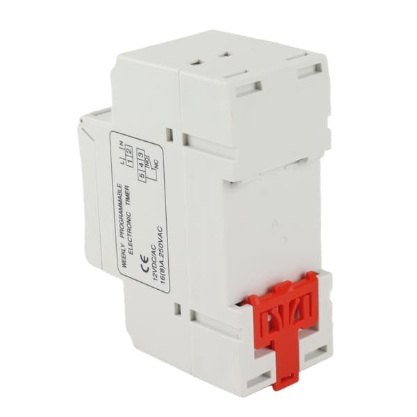 12V DC Timerkontakt ABS-skal LCD Genopladelig Strømtimer til Enheder