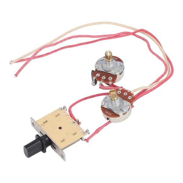 Elgitarr Kabelhärva Förkopplad Sats 3-vägs Omkopplare 250K Potentiometer Jack Gitarr Kabelhärva Set