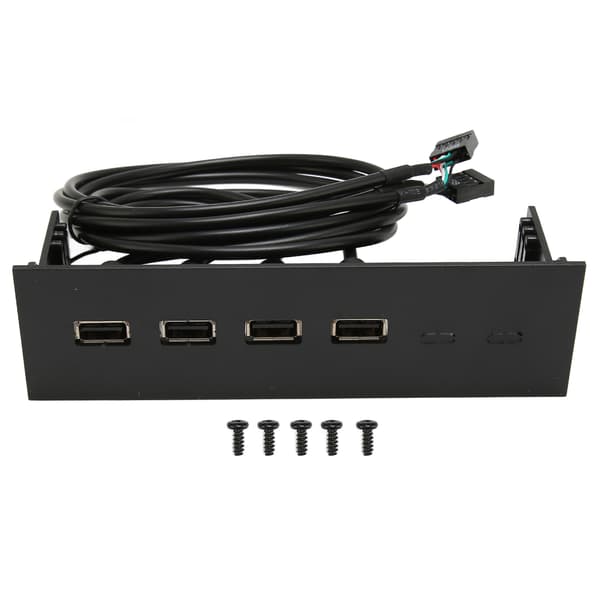 5,25 tums USB2.0-hubb frontpanel multifunktionell 4 portar 19-stifts optisk enhet frontpanel för 5,25 tums PC-datorchassi