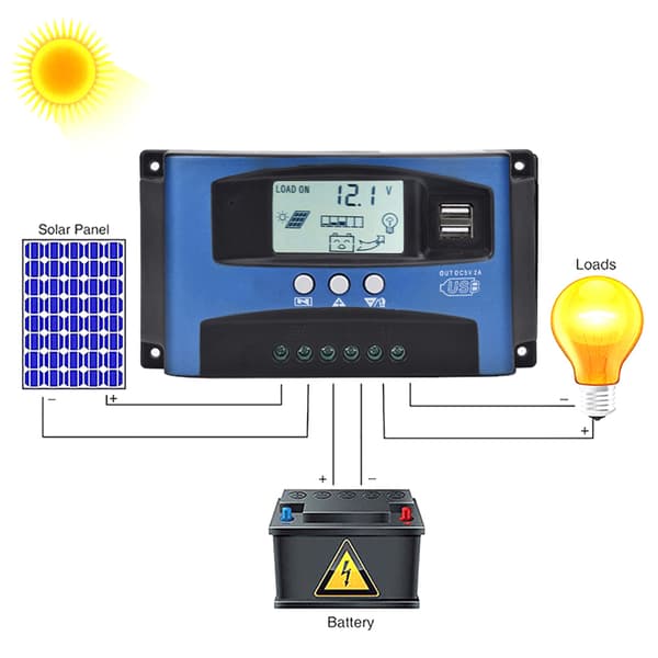 YCX-003 30-100A MPPT Solpanel Regulator Ladecontroller 12V/24V Autofokus Tracking 40A