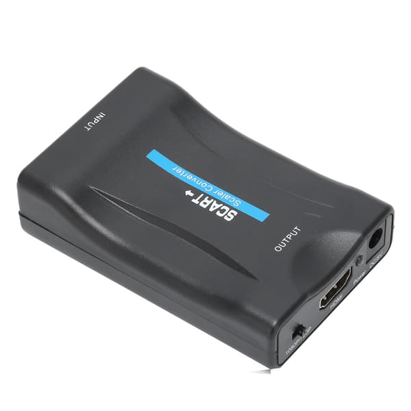 SCART til High-Definition Multimedia Interface Konverter 1080p 20p Udgang til Audio Video (Sort)