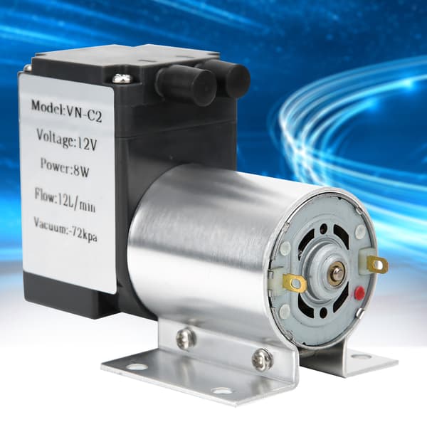 Vakuumpump Stor Effekt Undertrycksugpump med Stativ -72kpa 8w 12l min (DC12V)