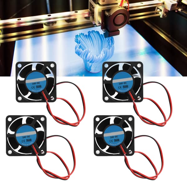 4-pak 24V 4020 blæser til 3D-printer, oliebærende køler, 40x20mm