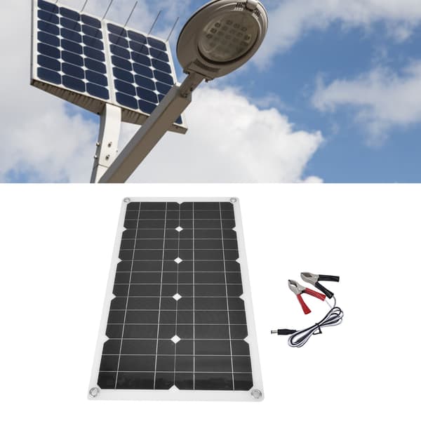 18V 100W Vattentät Solpanel Utomhus Strömladdare för Hem Bil Båt Batteri