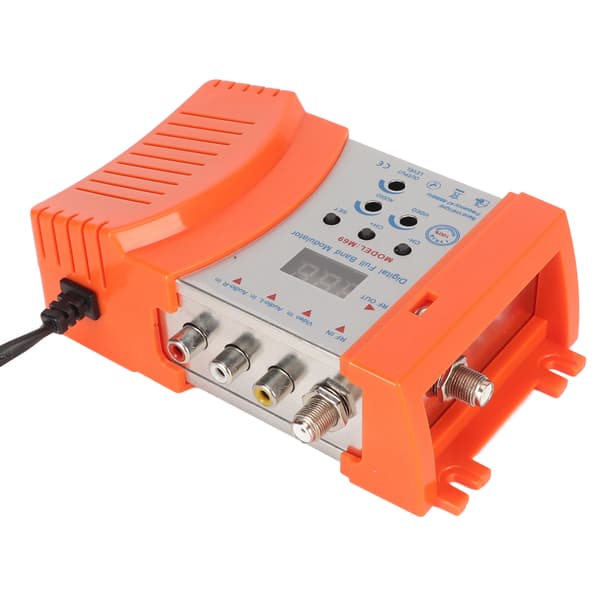 AV til RF Modulator understøtter VHF UHF PAL NTSC TV Link Modulator med digitalt display til set-top-bokse 90-240V EU-stik
