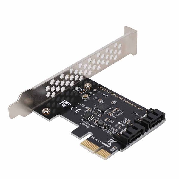 PCI-E-kortit PCI Express–SATA 3.0 2-porttiset SATA III 6Gbps -laajennussovitinkortit