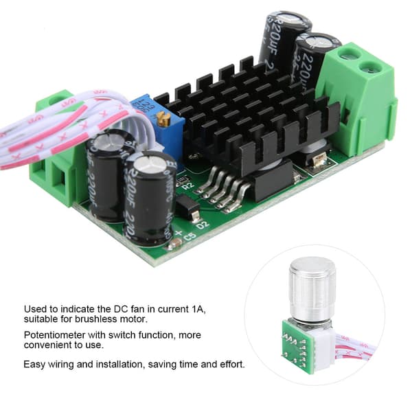 DC blæserhastighedsregulator guvernør 5V-24V 1A til børsteløs motor