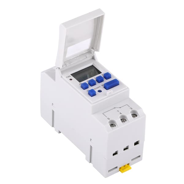 LCD-display Ugentlig Programmerbar Elektronisk Relæ 16on＆8off Timerkontakt (AC/DC12V)