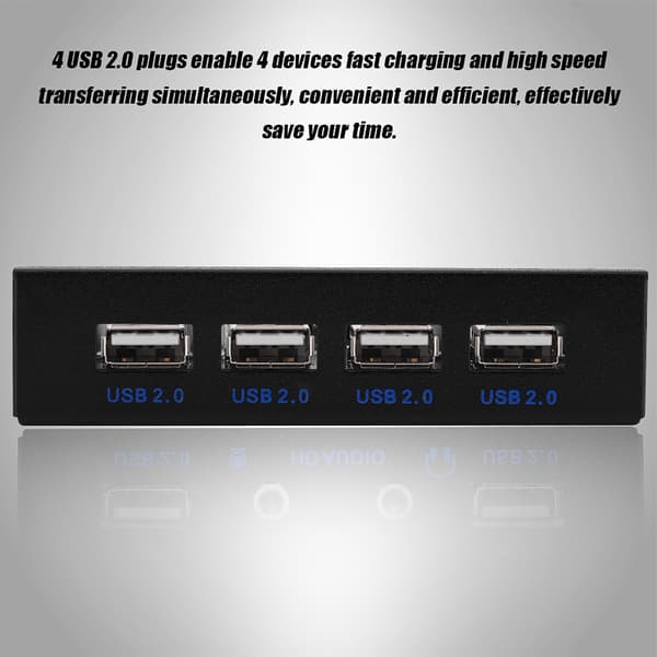 USB2.0 Floppy Frontpanel 3.5'' Floppy Bay 9-stifts till 4-gränssnitt USB 2.0 HUB