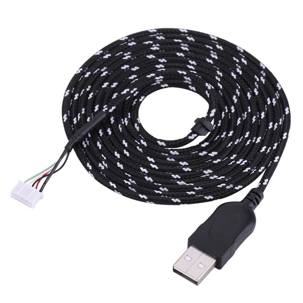 2,2 meter USB-kabeludskiftning til Steelseries Kana-mus Sort+Hvid