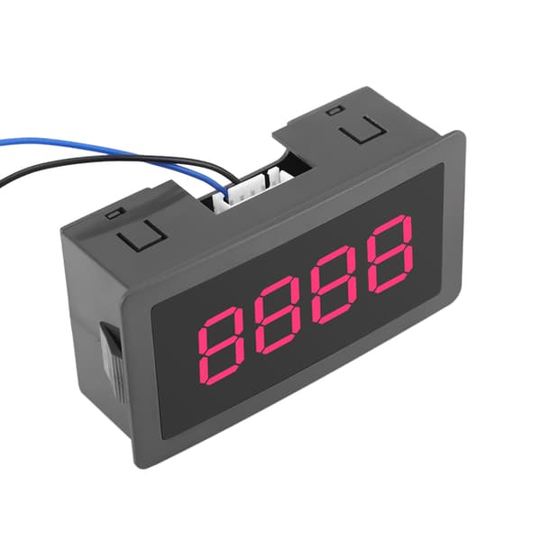 DC LED Digital Display 4 Cifre 0‑9999 Op/Ned Plus/Minus Panel Tæller Måler Rød