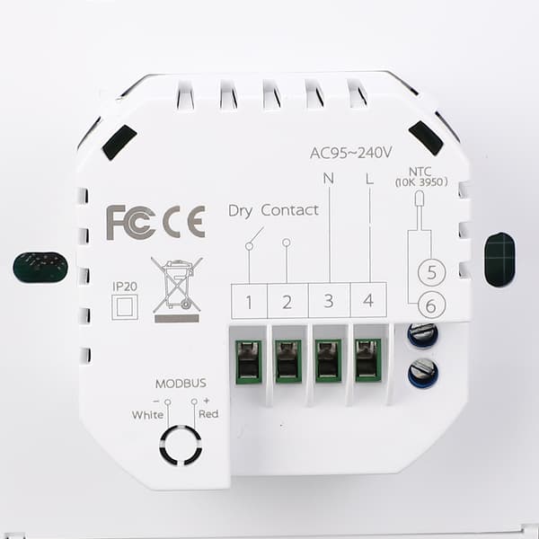Smart WiFi Termostat 16A, 5+1+1 dag & 6-tids programmerbar, baggrundsbelyst LCD, elektrisk opvarmning, AC95-240V.