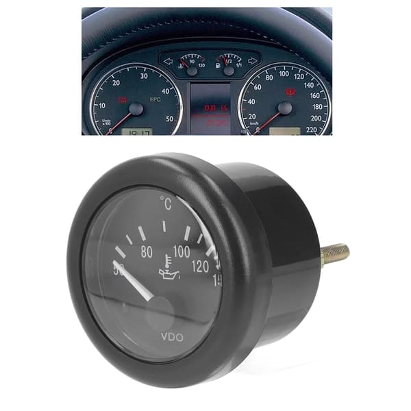 Olietempmåler Kølevæsketermometer 52mm ABS 50-150°C Bilmotor 12V