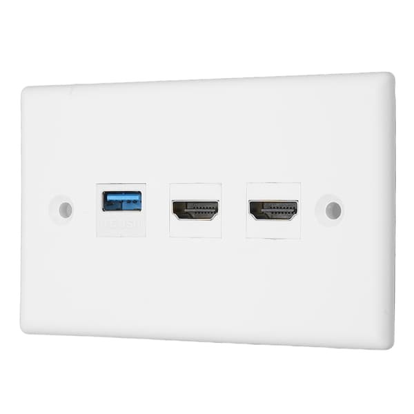 HD Multimedia Interface Ethernet USB Väggplatta 2 Port HD Multimedia Interface Keystone 1 Port USB 3.0 Väggplatta