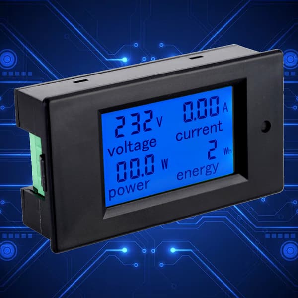 Multifunktionel LCD Digital AC Spændings Strøm Effekt Energimåler Tester, 60A, 110-220V