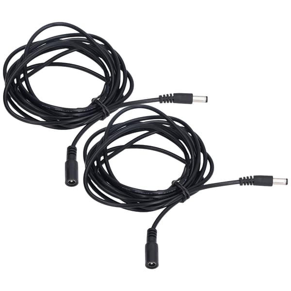 2-pak solpanel forlængerkabel LED-lys DC-stik 5.5x2.1mm 12V 24V udendørs