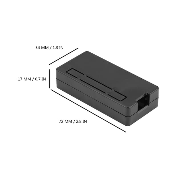 ABS Plastikkabinet Beskyttelsescover Skal til Raspberry Pi Zero W / 1.3 (Sort)